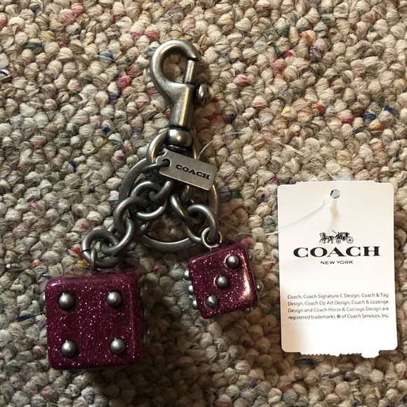 🎉 HP 🎉 🆕 Coach Dice Key Chain & Bag Charm - Picture 3 of 8